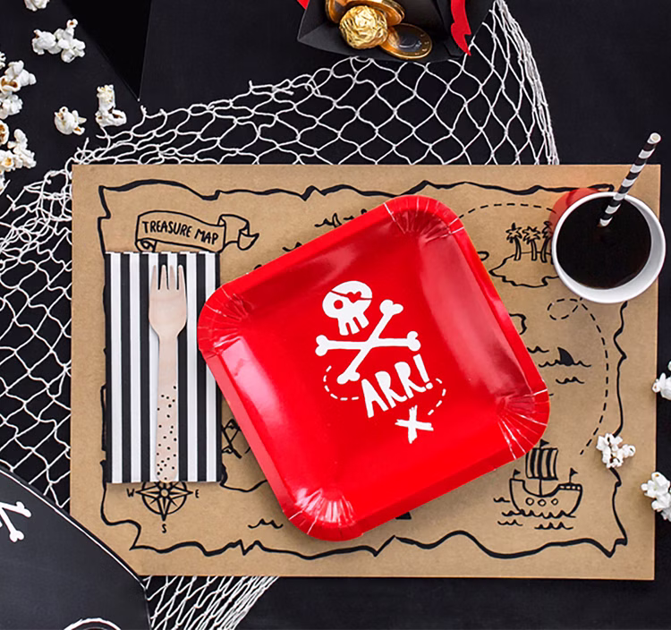 Piratenkarte Platz-Set 40 x 30 cm Party-Deko Kindergeburtstag 6 Stück Party-Zubehör Tischdeko Fasching Karneval Mottoparty Piratenkarte Platz-Set 40 x 30 cm Party-Deko Kindergeburtstag 6 Stück Party-Zubehör Tischdeko Fasching Karneval Mottoparty