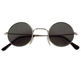 Hippe Brille Flower Power Brille getönte Gläser grau  Kostüm-Zubehör 70er Jahre SALE Mottoparty Karneval Fasching