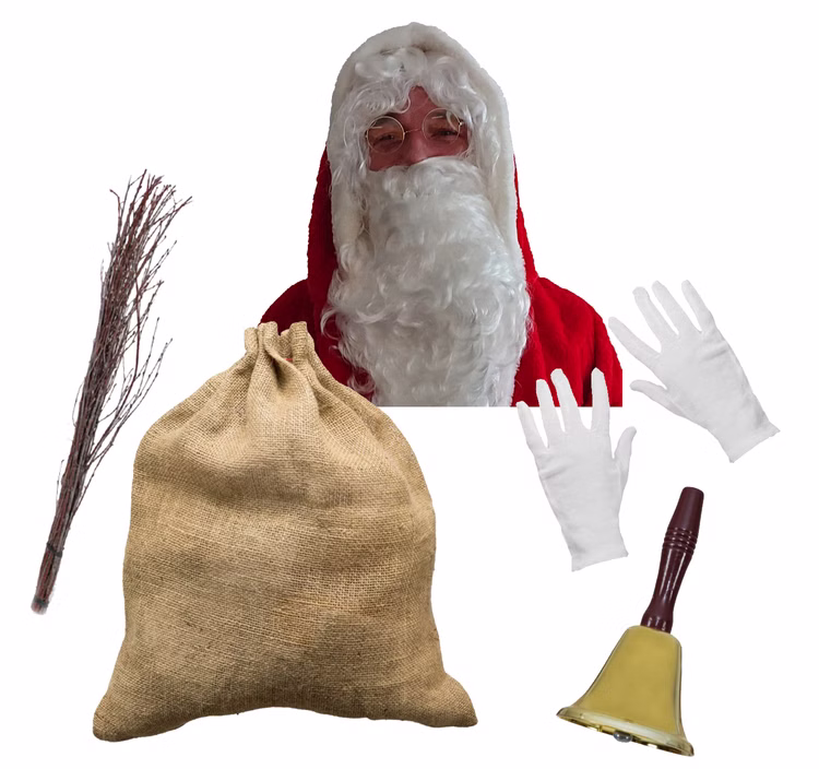 Deluxe Weihnachtsmann Kostüm Zubehör Set 7-tlg. Nikolaus Weihnachten Heiligabend Weihnachtsfeier Deluxe Weihnachtsmann Kostüm Zubehör Set 7-tlg. Nikolaus Weihnachten Heiligabend Weihnachtsfeier