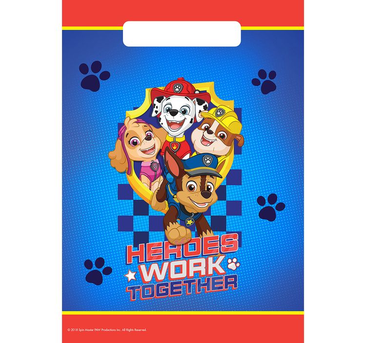Paw Patrol Party-Set Kindergeburtstag 64-tlg. Party-Deko Geschirr Luftballons Dekoration Geburtstag Filmheld Fasching Karneval Mottoparty Kids-Party
