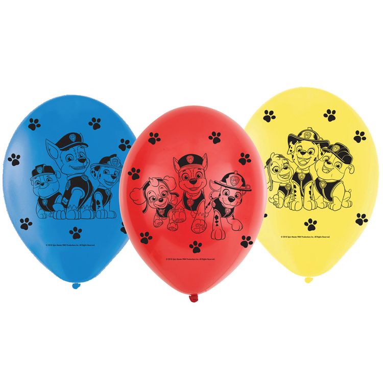 Paw Patrol Party-Set Kindergeburtstag 64-tlg. Party-Deko Geschirr Luftballons Dekoration Geburtstag Filmheld Fasching Karneval Mottoparty Kids-Party