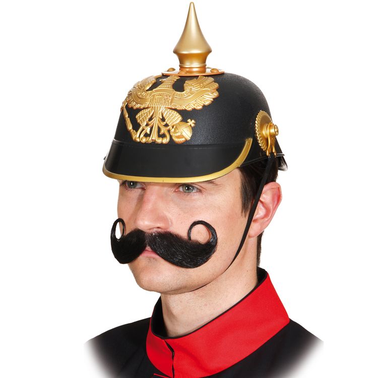 Preußen Kostüm Kaiser Wilhelm mit Pickelhaube deluxe für Herren Preußen Kostüm Kaiser Wilhelm mit Pickelhaube deluxe für Herren Gr. 52-58 blau Fasching Karneval Mottoparty