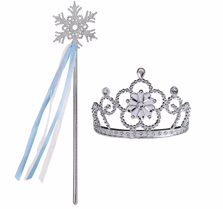 Eiskönigin Elsa Diadem und Zauberstab Eisprinzessin für Kinder Kostüm-Zubehör Fasching Karneval Mottoparty Kindergeburtstag Eiskönigin Elsa Diadem und Zauberstab Eisprinzessin für Kinder Kostüm-Zubehör Fasching Karneval Mottoparty Kindergeburtstag