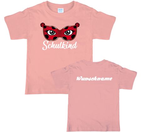 Kinder T-Shirt Schulkind Marienkäfer Ladybug mit Wunschname