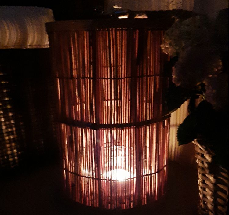 Tropical Bambus Laterne Gartenlaterne Party Deko Windlicht Holz Tropical Bambus Laterne Gartenlaterne Party Deko Windlicht Holz Sommer Feier Mottoparty Beachparty