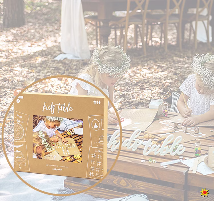 Hochzeit Kinderspiel-Set Beschäftigung Ausmalen Brettspiel Heiraten Kindertisch Vintage Hochzeit Kinderspiel-Set Beschäftigung Ausmalen Brettspiel Heiraten Kindertisch Vintage
