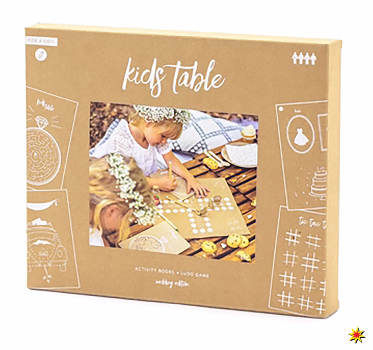 Hochzeit Kinderspiel-Set Beschäftigung Ausmalen Brettspiel Heiraten Kindertisch Vintage Hochzeit Kinderspiel-Set Beschäftigung Ausmalen Brettspiel Heiraten Kindertisch Vintage