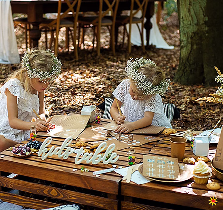 Hochzeit Kinderspiel-Set Beschäftigung Ausmalen Brettspiel Heiraten Kindertisch Vintage Hochzeit Kinderspiel-Set Beschäftigung Ausmalen Brettspiel Heiraten Kindertisch Vintage