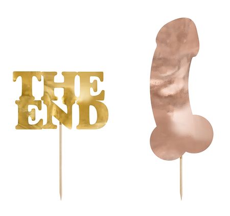 Kuchen Dekoration Penis Pride To Be rosé-gold 2 Stück JGA Tisch-Deko