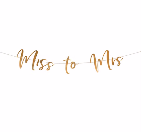 Miss to Mrs Girlande Roségold 76 cm – JGA Deko für Brautparty & Hochzeit JGA Bride to Be Party-Deko SALE Party-Banner Junggesellinnenabschied Hochzeit-Deko Roségoldfarbene Papiergirlande mit dem Schriftzug „Miss to Mrs“ in eleganter Handschrift-Optik.