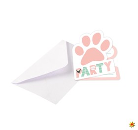 Party-Set Kindergeburtstag Tiere Hund Katze pastellfarben 68-tlg. Einweggeschirr Luftballons Fasching Mottoparty