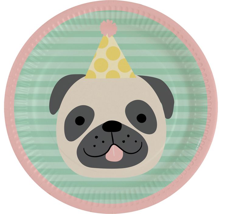 Hello Pets Teller Hund Katze Pastellfarben 8 Stück Party-Deko Hello Pets Teller Hund Katze Pastellfarben 8 Stück Party-Deko