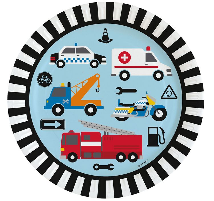 Darstellung des gesamten 60-teiligen Sets inklusive Geschirr, Deko und Zubehör für einen Kindergeburtstag.