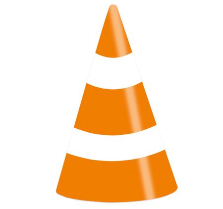 Verkehrskegel Partyhüte 8 Stück für Kinder Geburtstag Party-Zubehör