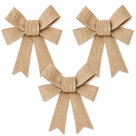 Jute Schleifen Vintage 3er Set Hochzeits-Deko Autoschleifen Boho Natur