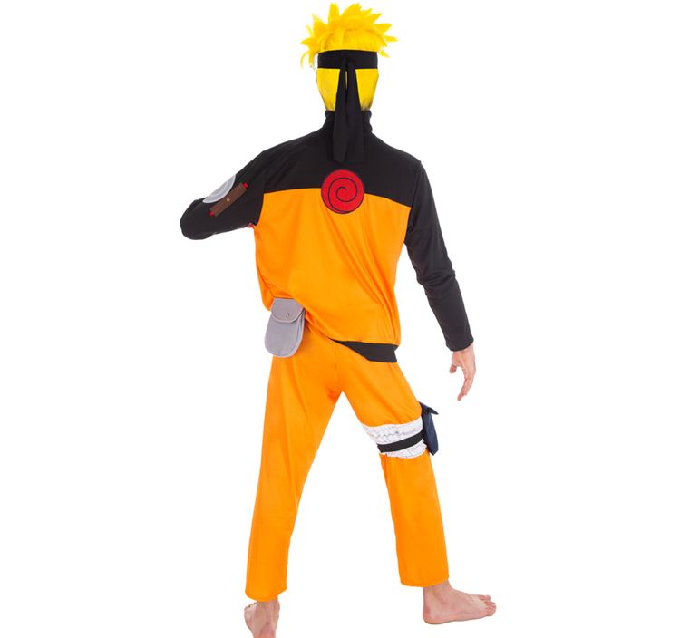 Naruto Kostüm Shippuden inkl. Perücke für Herren Herren Kostüm Naruto Shippuden inkl. Perücke Lizenzkostüm Anime Manga Fasching Karneval