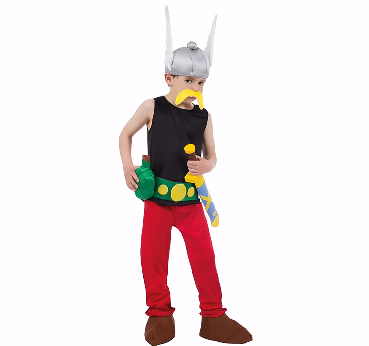 Asterix Kostüm deluxe für Kinder Gr. 104-152 Comic Gallier Fasching Karneval Mottoparty Kinderfasching Lizenzkostüm Asterix Kostüm deluxe für Kinder von Vorne