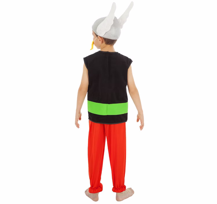 Asterix Kostüm deluxe für Kinder Gr. 104-152 Comic Gallier Fasching Karneval Mottoparty Kinderfasching Lizenzkostüm Asterix Kostüm deluxe für Kinder von Hinten