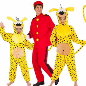 Marsupilami Kostüm für Kinder Gr. 116-152 gelb Comic Serie Fasching Karneval Mottoparty Tierkostüm Lizenzkostüm Familienkostüm Unisex Kinder Kostüm Marsupilami Comicheld Tierkostüm Fantasie Fabeltier Fasching Karneval