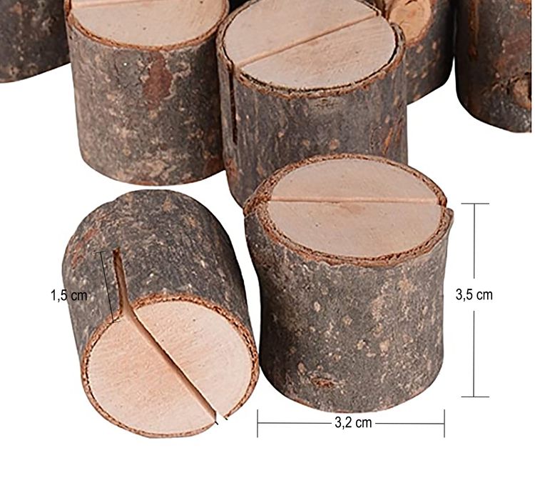 Tischkartenhalter Fotohalter Nummernhalter aus Holz Hochzeit Geburtstag 9 Stück Memohalter aus Birkenholz