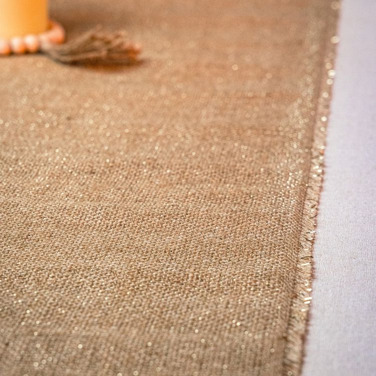 Tischläufer Tischband Jute Naturfarbe mit Goldschimmer 3 m x 29 cm Deko Hochzeit Tischläufer Tischband Jute Naturfarbe 3m x 29cm Deko Hochzeit