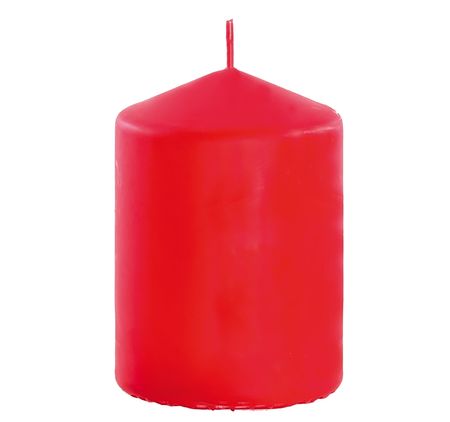 Stumpenkerze 10 x 6 cm Rot oder Elfenbein Kerze Weihnachten Hochzeit Tisch-Deko