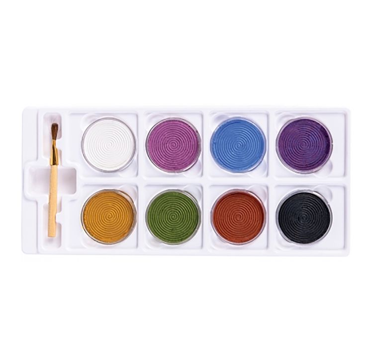 Naturschminke natur Make-Up hautfreundlich 8 Farben Kinderschminken Kindergeburtstag Kostüm-Zubehör Fasching Karneval