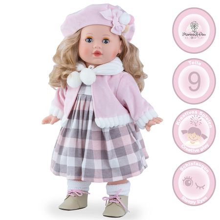 Puppe Annabell Mädchen 42 cm mit langen Haaren Schlafaugen Spielzeug