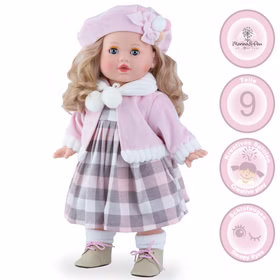 Puppe Annabell Mädchen 42 cm mit langen Haaren Schlafaugen Puppenkleid Spielzeug Geschenk