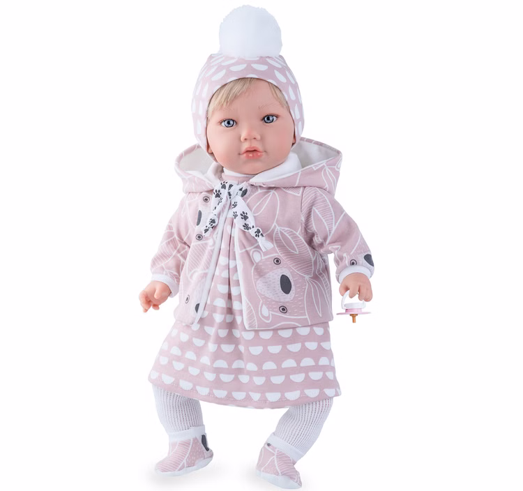 Puppe Alina Mädchen 45 cm mit Haare Schlafaugen & Schnuller Puppenkleidung Spielzeug Geschenk Puppe Alina Mädchen 45 cm mit Haare Schlafaugen & Schnuller Puppenkleidung Spielzeug Geschenk