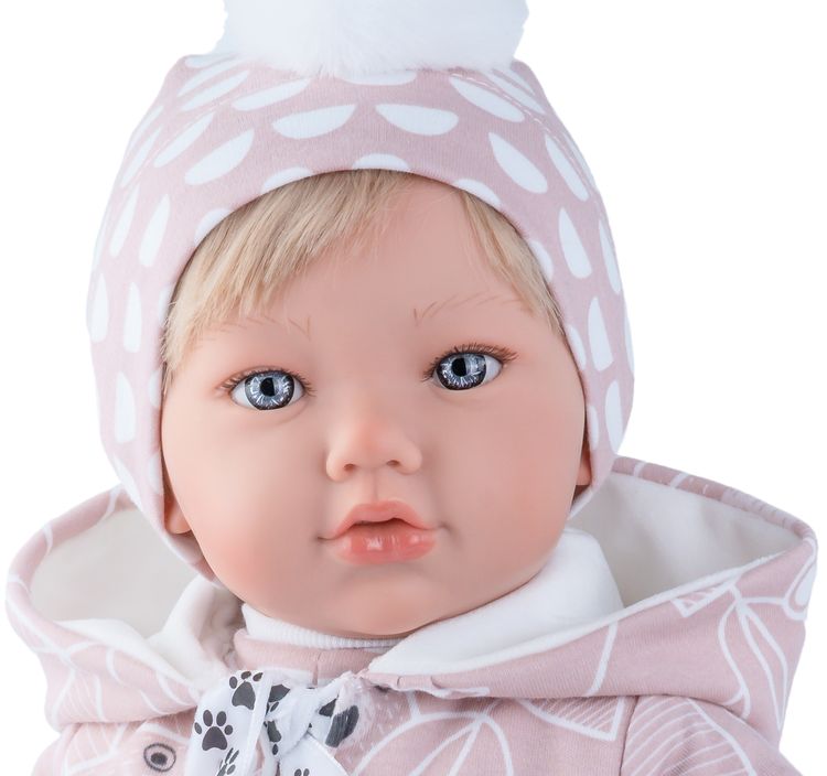 Puppe Alina Mädchen 45 cm mit Haare & Schnuller Puppe Alina Mädchen 45 cm mit Haare Schlafaugen & Schnuller Puppenkleidung Spielzeug Geschenk