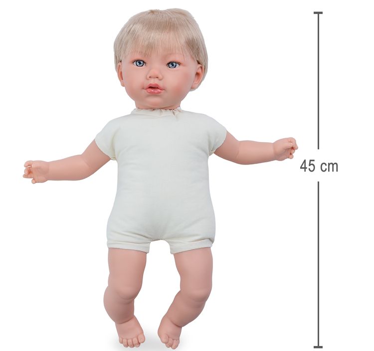 Puppe Alina Mädchen 45 cm mit Haare & Schnuller Puppe Alina Mädchen 45 cm mit Haare Schlafaugen & Schnuller Puppenkleidung Spielzeug Geschenk