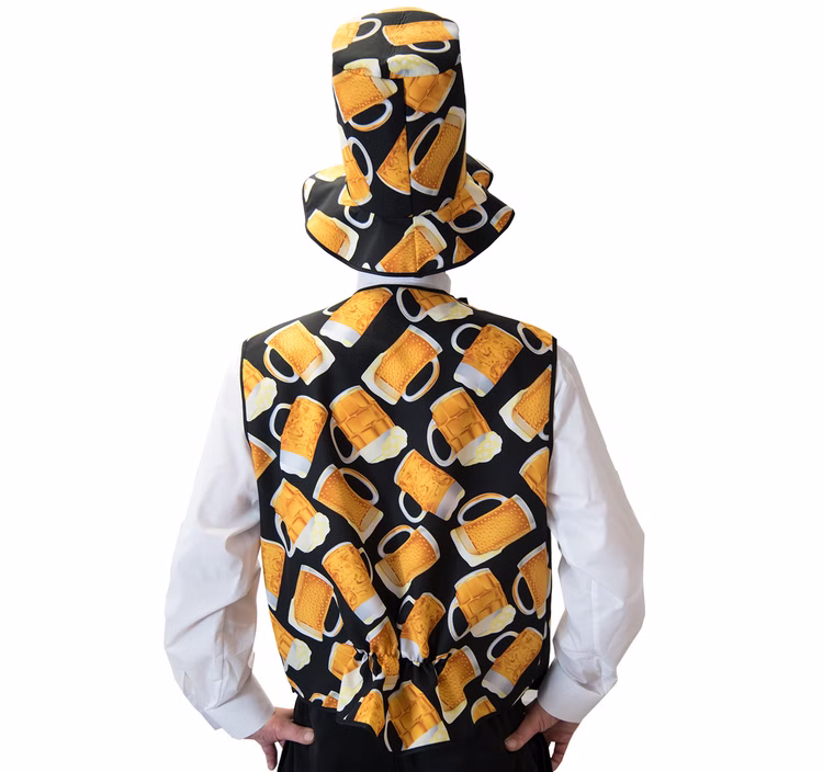 Herren Weste mit Fliege Bier Kostüm Gr. 54-58 Oktoberfest Alkohol Bierweste Fasching Karneval JGA Männertag Mottoparty Herren Weste mit Fliege Bier Kostüm Gr. 54-58 Oktoberfest Alkohol Bierweste Fasching Karneval JGA Männertag Mottoparty