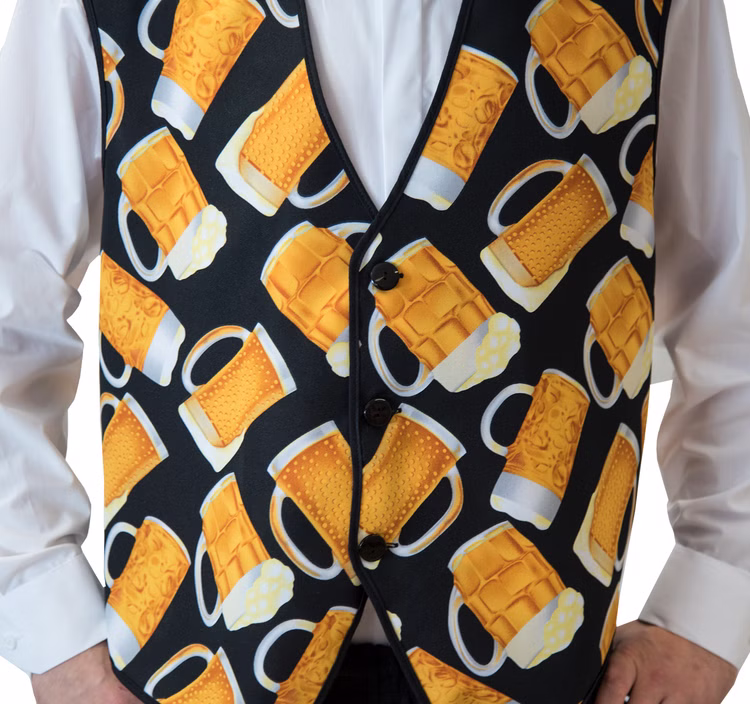 Herren Weste mit Fliege Bier Kostüm Gr. 54-58 Oktoberfest Alkohol Bierweste Fasching Karneval JGA Männertag Mottoparty Herren Weste mit Fliege Bier Kostüm Gr. 54-58 Oktoberfest Alkohol Bierweste Fasching Karneval JGA Männertag Mottoparty