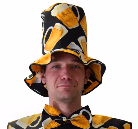 Herren Bier Hut Bierkrug Zylinder Onesize Kostüm-Zubehör JGA Oktoberfest Fasching Karneval Mottoparty Männertag Herren Bier Hut Bierkrug Zylinder Onesize Kostüm-Zubehör JGA Oktoberfest Fasching Karneval Mottoparty Männertag