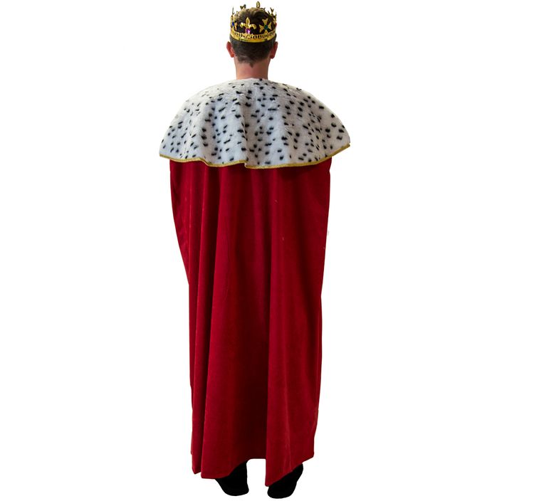 Krippenspiel Königsumhang rot langer Königsmantel deluxe in Hermelinoptik Herren Königsumhang rot langer Königsmantel deluxe 140 cm in Hermelinoptik Fasching Karneval Heilige Drei Könige Krippenspiel Mottoparty