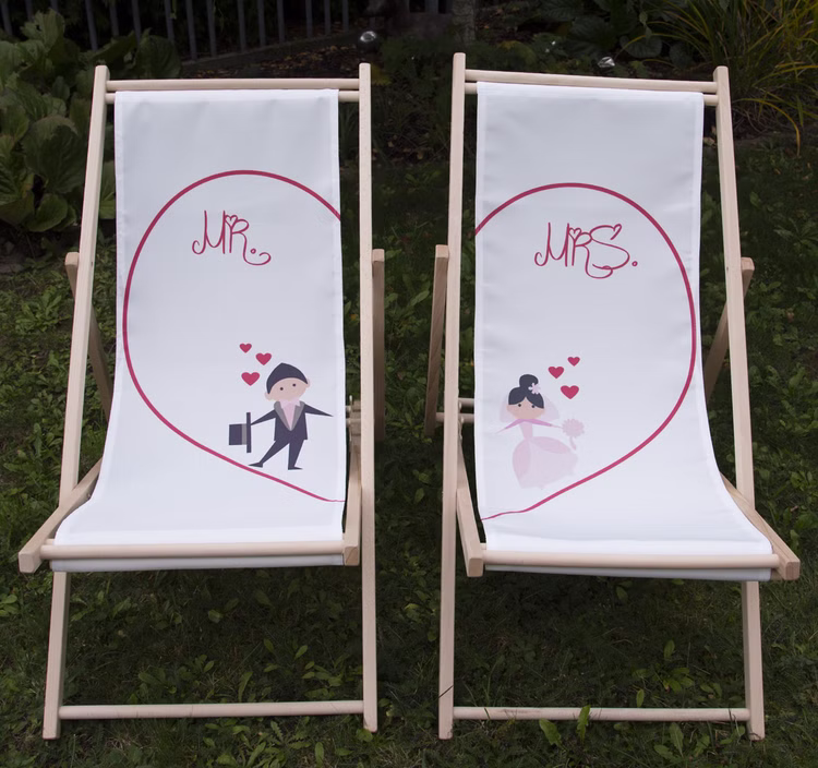 Partner Liegestuhl Brautpaar Mr. & Mrs. individuelles Hochzeitsgeschenk 2 Stück Geschenkidee zur Hochzeit Partner Liegestuhl Brautpaar Mr. & Mrs. individuelles Hochzeitsgeschenk 2 Stück Geschenkidee zur Hochzeit