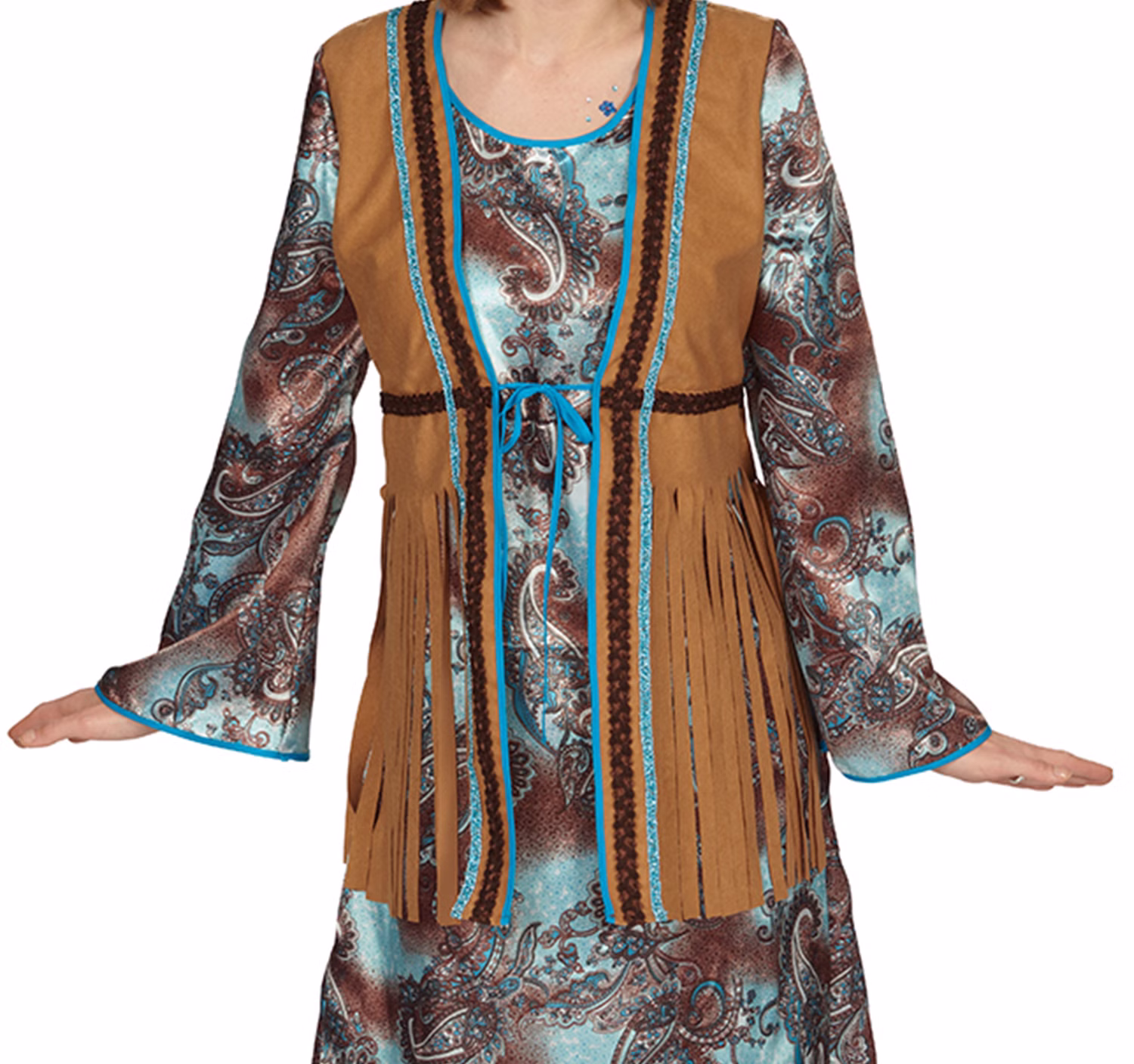 Damen Kostüm Hippie Kleid Nancy 70er Jahre Vintage Schlagermove Mottoparty Fasching Karneval Damen Kostüm Hippie Kleid Nancy 70er Jahre Vintage Schlagermove Mottoparty Fasching Karneval