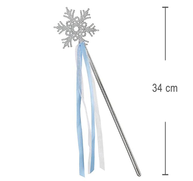 Eiskönigin Feenstab 34 cm Zauberstab blau silber Kostüm-Zubehör Feenstab 34 cm Eiskönigin Zauberstab blau silber Kostüm-Zubehör Fasching Kindergeburtstag Spielzeug
