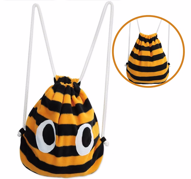 Bienen Rucksack Turnbeutel Onesize Beutel mit Augen Kostüm-Zubehör Fasching Sportbeutel Freizeit Karneval Bienen Rucksack Turnbeutel Onesize Beutel mit Augen Kostüm-Zubehör Fasching Sportbeutel Freizeit Karneval