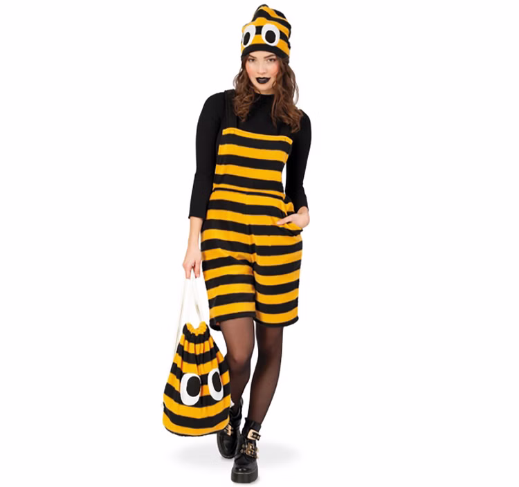 Bienen Rucksack Turnbeutel Onesize Beutel mit Augen Kostüm-Zubehör Fasching Sportbeutel Freizeit Karneval Bienen Rucksack Turnbeutel Onesize Beutel mit Augen Kostüm-Zubehör Fasching Sportbeutel Freizeit Karneval