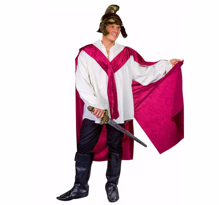 Sankt Martin Kostüm für Herren Umhang teilbar Pannesamt Martinstag weinrot Laternenumzug Mittelalter Mottoparty Fasching Karneval Sankt Martin Kostüm für Herren Umhang teilbar von Vorne