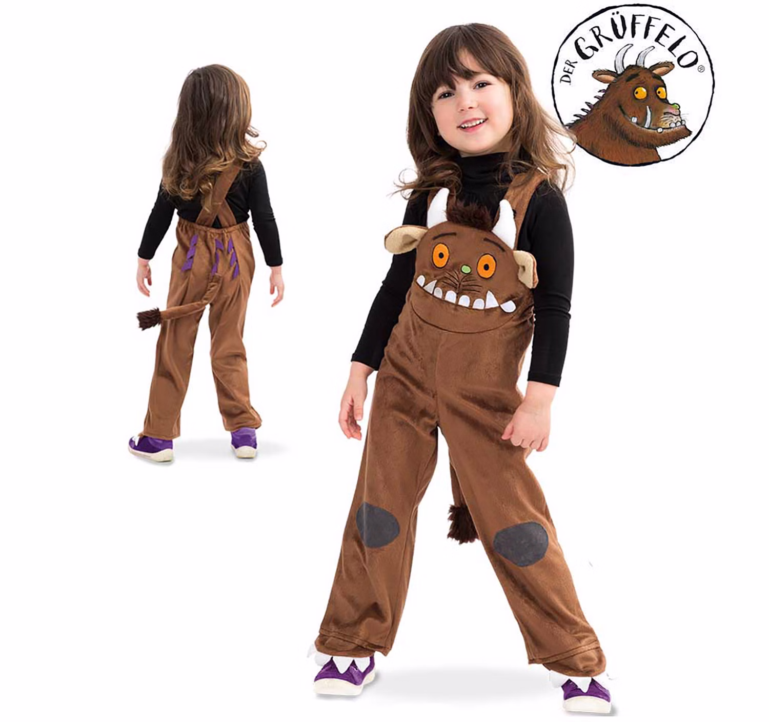 Unisex Latzhose Spielhose Grüffelo Kostüm Gr. 98-116 braun Fasching Kindergeburtstag Karneval Unisex Latzhose Spielhose Grüffelo Kostüm Gr. 98-116 braun Fasching Kindergeburtstag Karneval