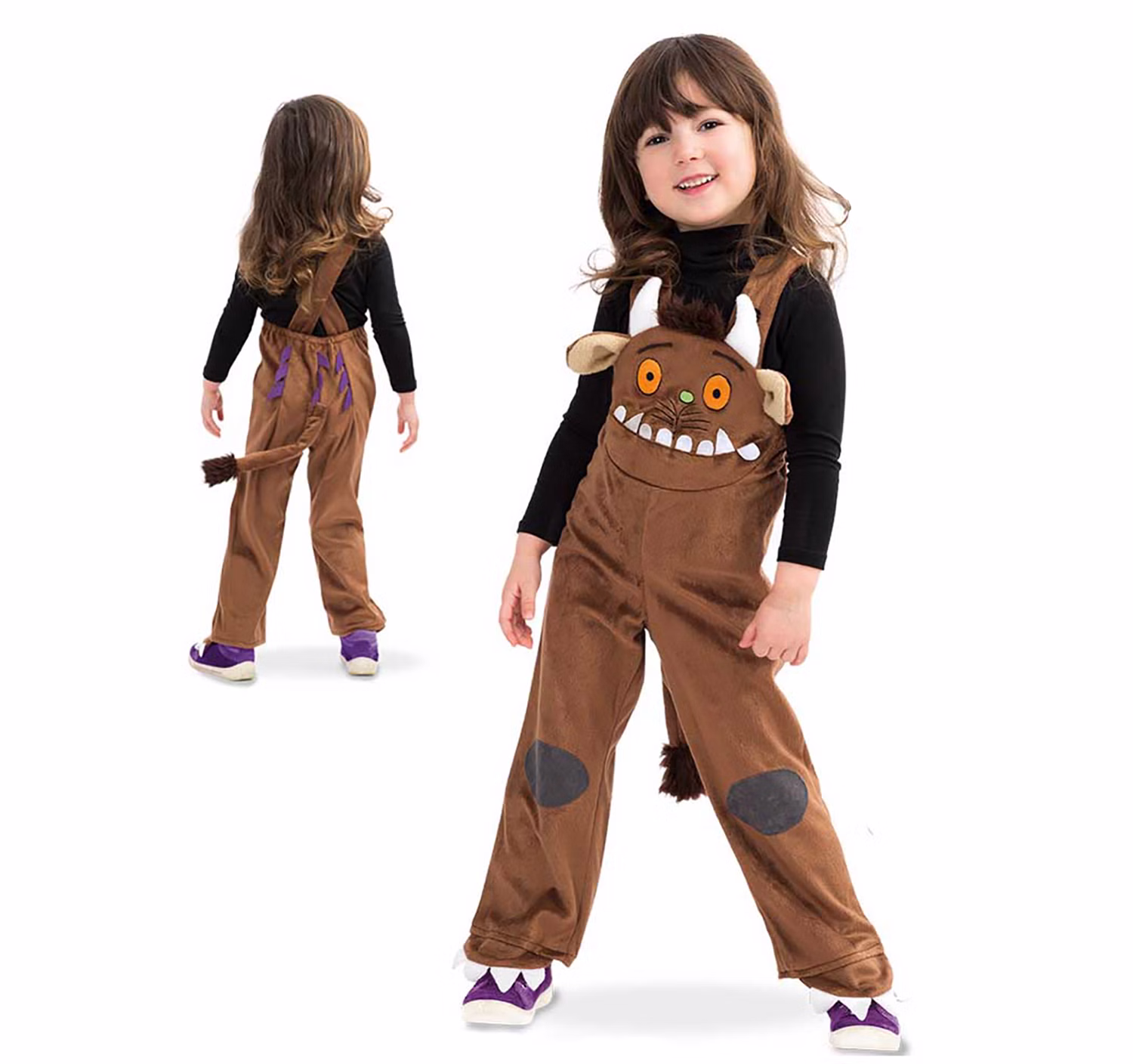 Unisex Latzhose Spielhose Grüffelo Kostüm Gr. 98-116 braun Fasching Kindergeburtstag Karneval Unisex Latzhose Spielhose Grüffelo Kostüm Gr. 98-116 braun Fasching Kindergeburtstag Karneval