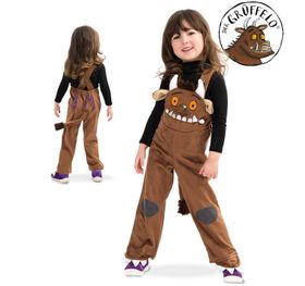 Unisex Latzhose Spielhose Grüffelo Kostüm Gr. 98-116 braun Fasching Kindergeburtstag Karneval