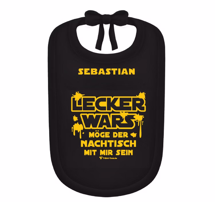 Lätzchen Spruch "Lecker wars" mit Wunschname Onesize Geschenkidee zur Geburt Geburtstag Lätzchen Spruch "Lecker wars" mit Wunschname Onesize Geschenkidee zur Geburt Geburtstag