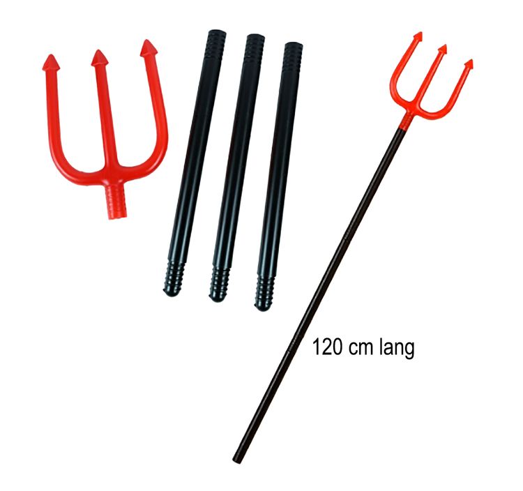 Halloween Dreizack Teufel 120 cm schraubbar Teufelsdreizack Kostüm-Zubehör Fasching Karneval Mottoparty 