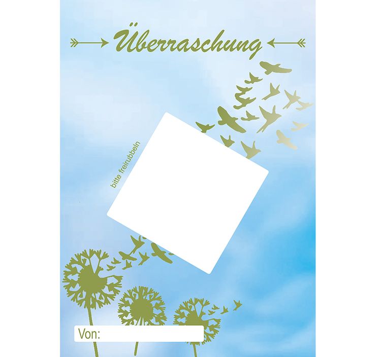 Geschenkgutschein 10 Karten mit Rubbelsticker Motivauswahl Geschenkgutschein 10 Karten mit Rubbelsticker Motivauswahl