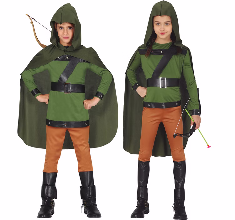 Unisex Kinder Kostüm Robin Hood Bogenschütze Ariel 5-12 Jahre grün Fasching Walddieb Karneval Kinderfasching Unisex Kinder Kostüm Robin Hood Bogenschütze Ariel 5-12 Jahre grün Fasching Walddieb Karneval Kinderfasching