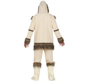 Herren Kostüm Eskimo Mark Gr. M-L weiß Inuit Fasching Karneval Jäger Mottoparty Paarkostüm